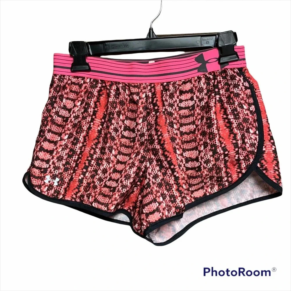 Under Armour pink running shorts size S heat gear